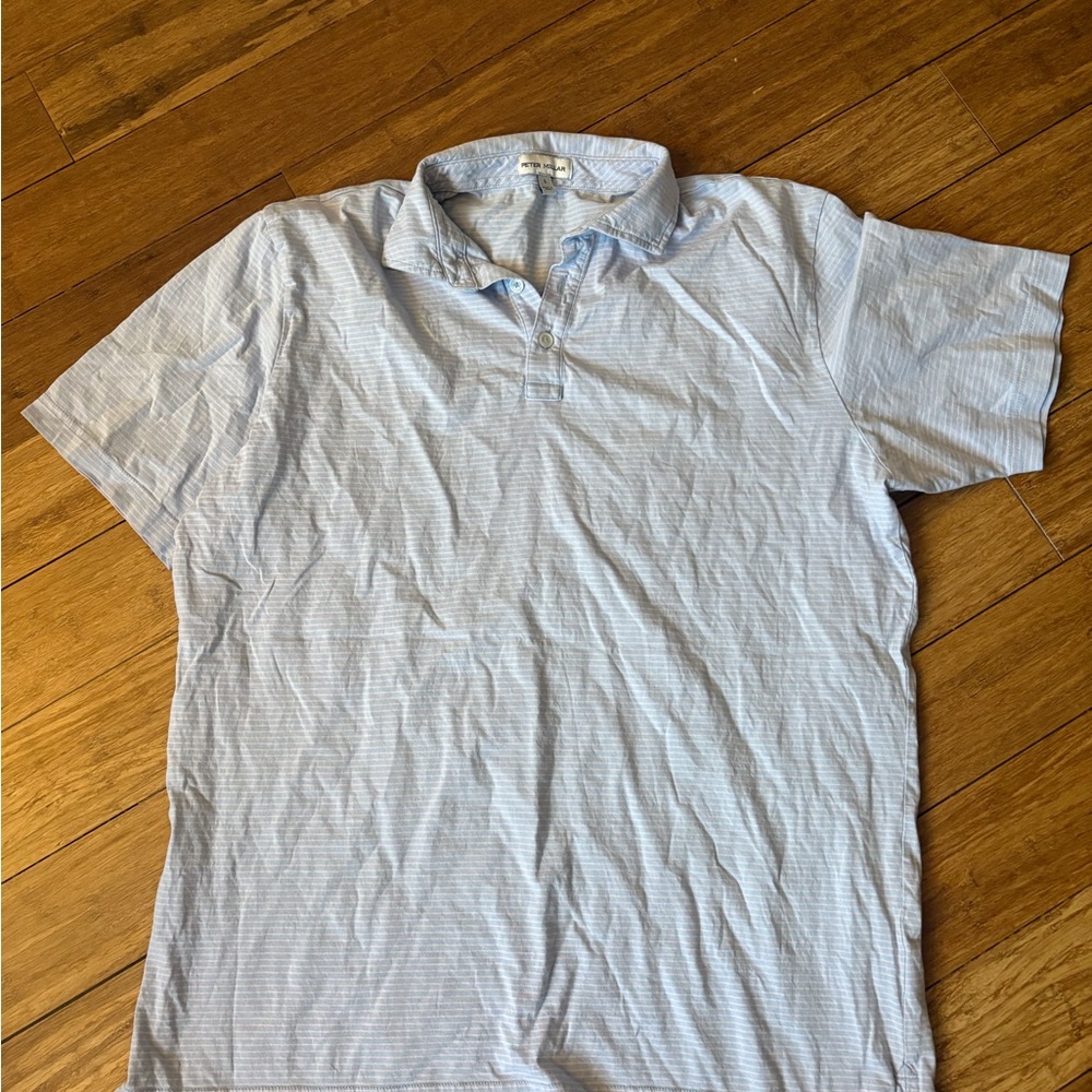 Peter Millar Light Blue Polo Shirt summer comfort men’s large